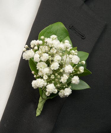 Baby's Breath Boutonniere from Elope in St Louis