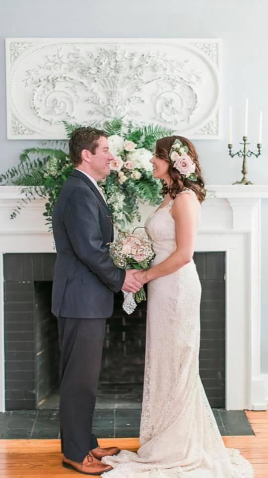 stone house st charles elopement ceremony